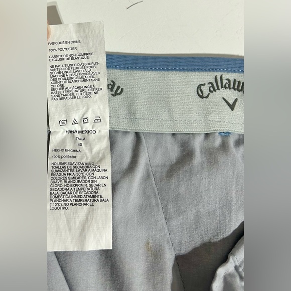 Callaway Golf Mens 40x7 Shorts Flat Front Slate Blue Quick Dry Lightweight - Picture 6 of 8